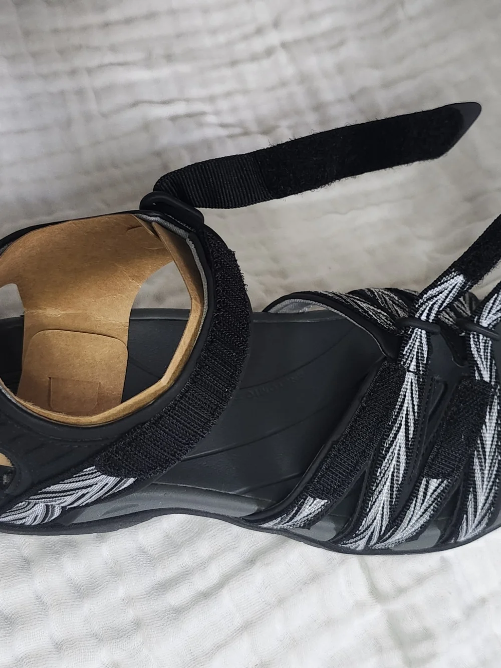Teva Women's Tirra Size 8 Black Gray White Strappy Sandals - Water Shoes - Picture 6 of 10